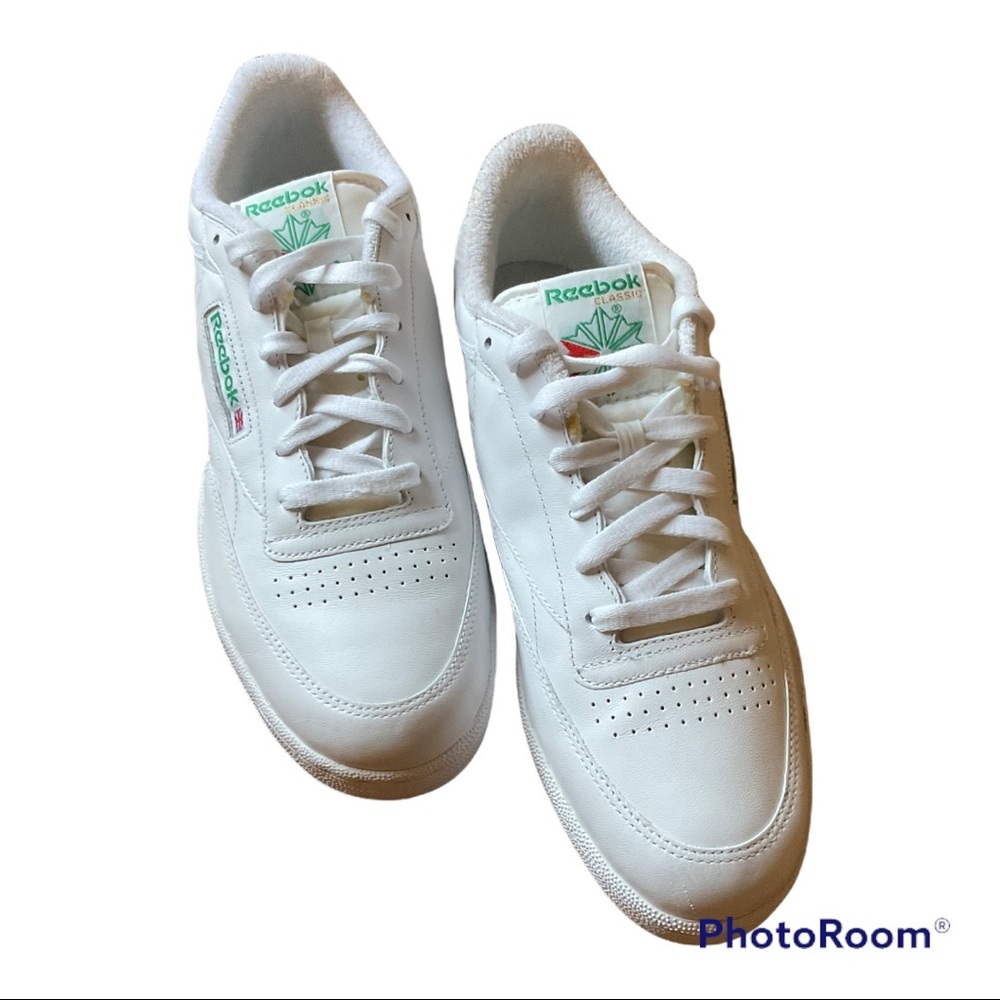 Reduced! Mint condition VTG Reebok Club C85 Classic White Leather Sneakers